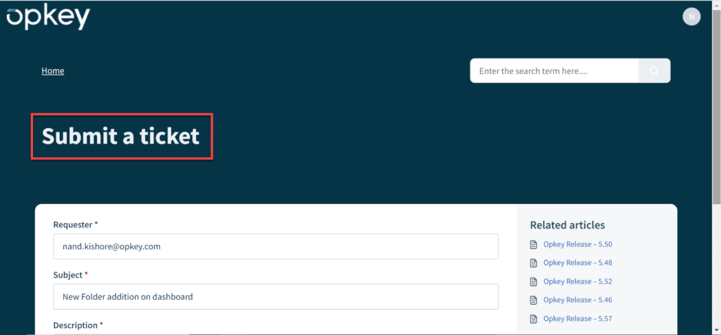 How to Log a Support Ticket in Opkey 3 p8GkOTwSE xhiOfCSzyzrql1wCiLu0skLA