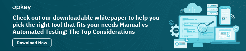 automated software testing Infographic: Manual vs. Automated Software Testing. Top considerations for choosing the right testing tool.